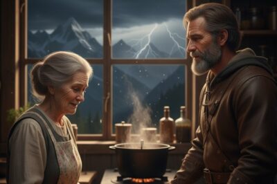 “Soy demasiado mayor para amar, señor… pero sé cocinar”, dijo la viuda de 73 años al hombre de la montaña