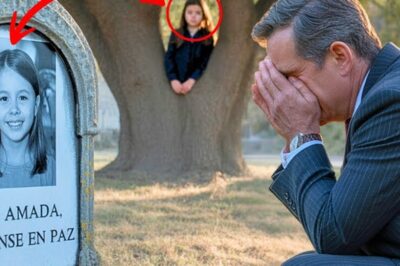 Millonario Llora En La Tumba De Su Hija, Sin Notar Que Ella Lo Observaba