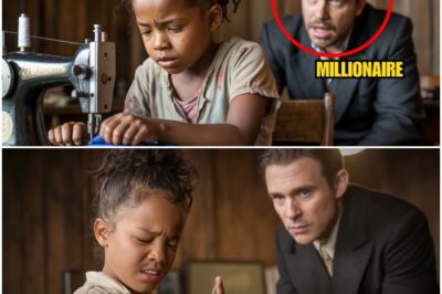 Un millonario queda en shock al ir a cobrar un alquiler atrasado — encuentra a una niña negra cosiendo, agotada.