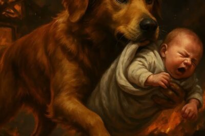 La perra corrió hacia el fuego antes que los bomberos… y sacó al bebé de las llamas.