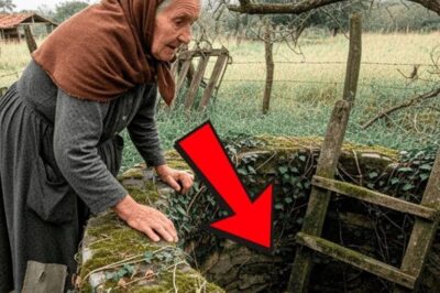 Una anciana fue a limpiar el pozo abandonado de la granja