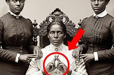 Era sólo un retrato de una madre y sus hijas, pero mire más de cerca sus manos.