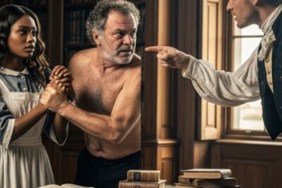 —¡Ven aquí, maldito esclavo, me perteneces! —¡Suéltala ahora, barón! —dijo el noble.