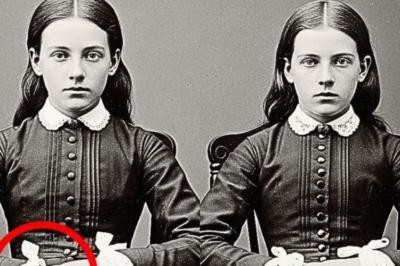 Era un retrato tierno de dos niñas, pero la cinta en sus muñecas revela una oscura verdad.