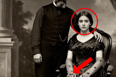 Este retrato de estudio de 1884 parece orgulloso hasta que se ve la mano de la costurera.