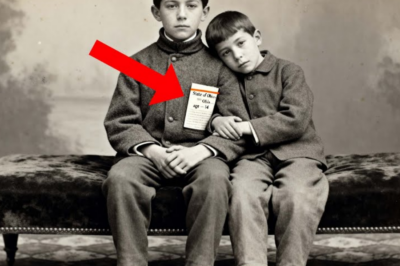 Este retrato de los hermanos de 1874 parece cariñoso hasta que notas el papel en el bolsillo.