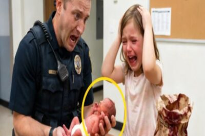 Niña entra a comisaría con una bolsa: Mi hijo no se mueve’ — el policía abre y llama al 911 llorando