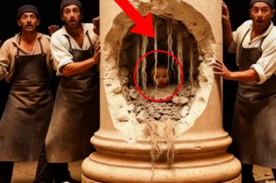 Cuando los albañiles rompieron una columna en Monterrey, cabellos de niños mezclados con cal