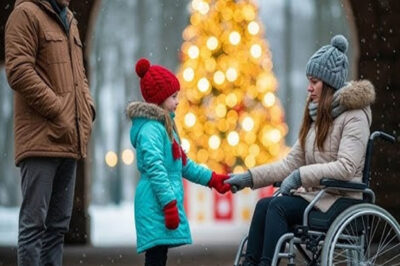 “¿Quieres Cenar Con Nosotros?” — Niña Invita A Joven Paralítica Pobre En Nochebuena Triste Y Sola…