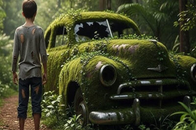 El niño huérfano halló refugio en un carro enterrado — y al abrir la puerta, comenzó a llorar…