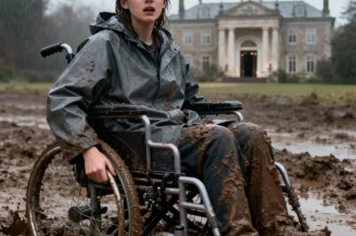 La hija discapacitada del millonario quedó atrapada en el barro.