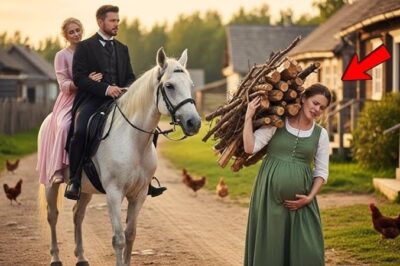 El granjero cabalgaba con su novia… y se congeló al ver a su exesposa embarazada cargando leña…