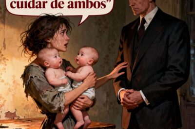 “No puedo cuidar de ambos” — La mujer abandonada ofreció darle uno de sus gemelos a un millonario… pero la respuesta que recibió fue…