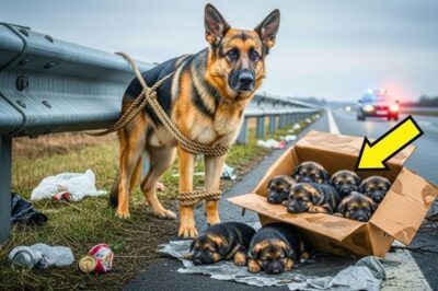 La pastora alemana entregó su cachorro a un hombre y comenzó allorar Entonces,él hizo algo increíble