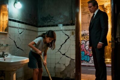 NIÑA DE LA CALLE LIMPIA EL BAÑO Y ES HUMILLADA… PERO EL MILLONARIO VE TODO Y…