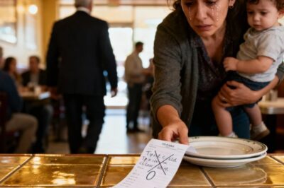 Millonario No Dejó Propina — Pero La Camarera Madre Soltera Descubrió Un Papel Oculto Bajo El Plato
