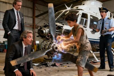 “¡TU MUJER QUITÓ ESTA PIEZA, NO VAYAS!”, gritó el pequeño mendigo al billonario en el helicóptero.