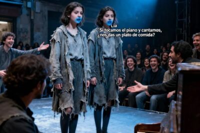 Gémeas MENDIGAS pidieron CANTAR y TOCAR a cambio de 1 pan y todos se rieron, pero cuando empezaron..