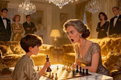 LA MILLONARIA DE LAS LOMAS QUISO HUMILLAR AL HIJO DE SU EMPLEADA DOMÉSTICA OBLIGÁNDOLO A JUGAR AJEDREZ FRENTE A SUS AMIGOS RICOS, PERO JAMÁS IMAGINÓ QUE ESE “NIÑO DE BARRIO” LE DARÍA LA LECCIÓN MÁS BRUTAL DE SU VIDA.