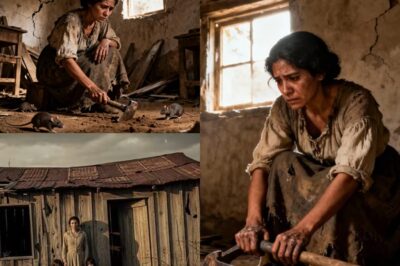 La viuda solo quería un techo sobre su cabeza y aceptó trabajar en una choza destartalada.