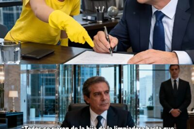 “¡NO FIRMES EL CONTRATO!” DIJO LA HIJA DE LA LIMPIADORA AL MILLONARIO… CAMBIÓ SU VIDA