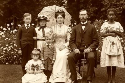 Nadie notó a la niña esclava en el retrato, hasta que un zoom reveló lo que cargaba