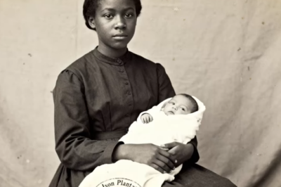 Esta foto de una madre y su bebé de 1871 parece serena… hasta que notas la etiqueta en la manta.