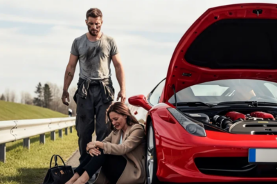 En Nochebuena, El Auto De La Millonaria Se Descompuso — Hasta Que Un Mecánico Pobre Apareció…