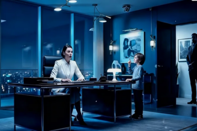 “Hay una cámara en tu oficina” — El Niño Advierte a la Millonaria, Que Desenmascara al Novio