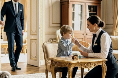 Papá Millonario Ve a una Camarera Enseñar a Hablar a su Hijo — Lo que Hace Después lo Cambia Todo.