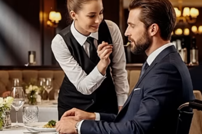 Camarera Ayuda al Millonario en Silla de Ruedas a Comer. Dos Horas Después, la Despiden.