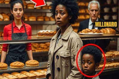 “¿TIENE UNA EMPANADA VENCIDA PARA MI HIJO?” — PIDIÓ LA MADRE NEGRA SIN HOGAR… ¡EL MILLONARIO LO VIO!