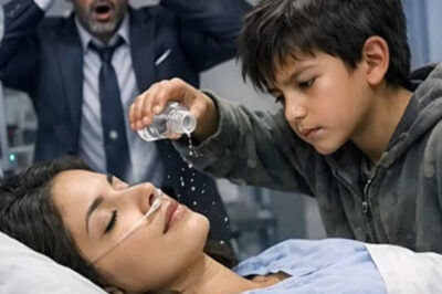 LE DIERON 7 DÍAS DE VIDA A LA ESPOSA DEL MILLONARIO… PERO UN NIÑO POBRE ARROJA AGUA BENDITA Y…