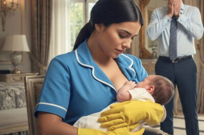 El bebé de la pobre empleada de limpieza no dejaba de llorar… hasta que el millonario la sostuvo… y lo que vio…