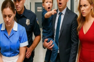 ¡LA CULPABLE ES MI MADRASTRA! —grita el hijo del millonario cuando la policía se lleva a la empleada