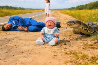 NIÑA VE MILLONARIO Y BEBÉ A PUNTO DE SER COMIDOS POR LA SERPIENTE, ENTONCES ELLA HACE ESTO…