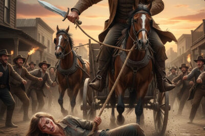 La arrastraron por el pueblo atada a un carro, hasta que un vaquero gigante cortó la cuerda