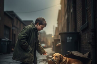 Niño pobre rescata a una perra y a sus cachorros – ¡Entonces ocurrió un MILAGRO!