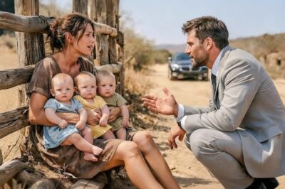 “NO VOY A DEJARTE AQUÍ”, DIJO EL MILLONARIO A LA MUJER QUE ENCONTRÓ EN LA CARRETERA CON TRES NIÑAS