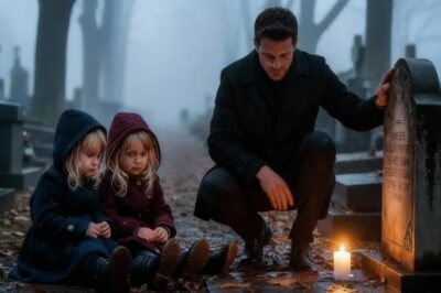 Gemelas sin hogar aparecen en la tumba del padre de un multimillonario… lo dejan atónito