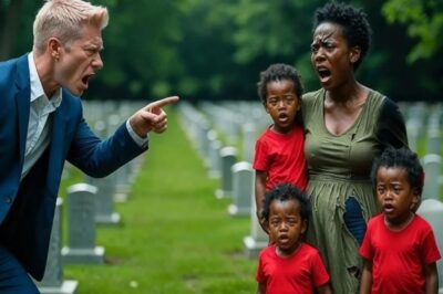 “¿QUÉ HACES EN LA TUMBA DE MI PADRE?” MILLONARIO A MUJER NEGRA CON TRILLIZOS DE LUTO, Hasta Que…