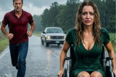 Un padre soltero rescata a una joven en silla de ruedas que fue abandonada bajo la lluvia