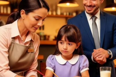 MILLONARIO VE A UNA MESERA AYUDANDO A SU HIJA TRISTE TODAS LAS MAÑANAS — SU REACCIÓN LA HIZO LLORAR