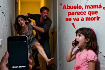 Cuando mi esposo me agarró del cabello y me rompió la pierna, le hice una señal a mi hija de cuatro años. Ella marcó el número secreto y dijo: “Abuelo, mamá parece que se va a morir”.