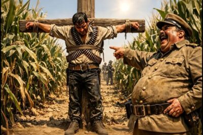 EL CORONEL AMARRÓ A UN DORADO DE VILLA EN MEDIO DEL MAIZAL COMO ESPANTAPÁJAROS