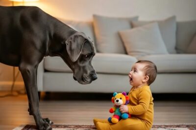 Si la cámara no estuviera grabando, nadie creería lo que este perro gigante le hizo al bebé