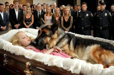 El perro policía no abandonó el ataúd de la niña… ¡