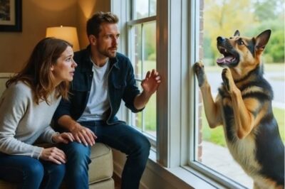 Después de que su hija desaparece, un pastor alemán golpea la ventana y se pone pálido.