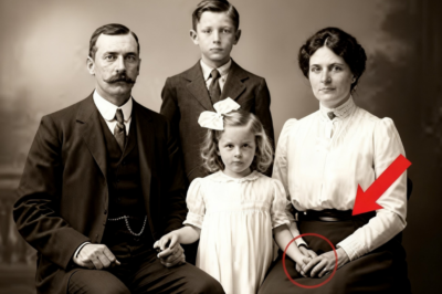  This 1914 Studio Photo Seems Harmless — Until You Notice What the Mother Hides in Her Hand