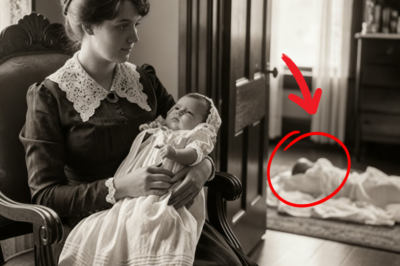 Una madre y su hijo en 1898: detrás de ellos, algo que no debería estar ahí